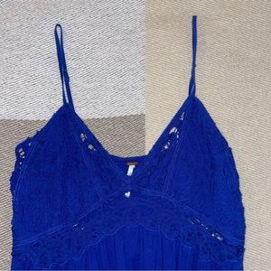 Free People Royal Blue Tiered Maxi Dress